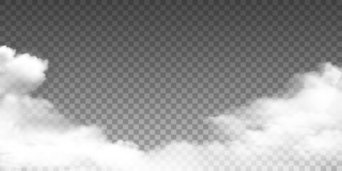 Realistic cloud sky,cloudscape on transparent background