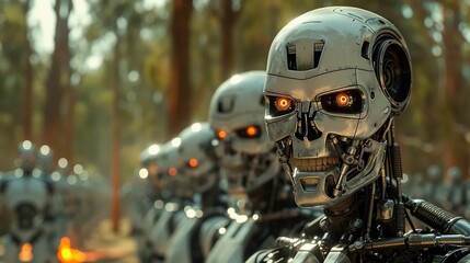 An army of evil robots controlling the human world