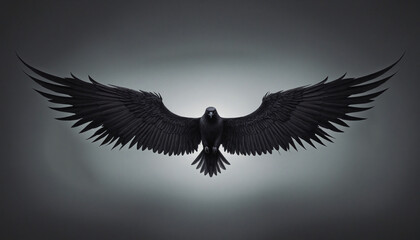 Fototapeta premium Dark feathers alone on clear backdrop - Innovative technology