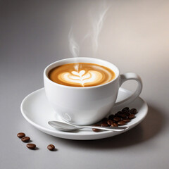 Luxury Brand Coffee Cup PSD with Transparent Background