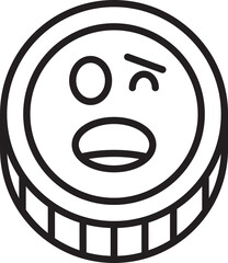 Nervous Coin Emoji
