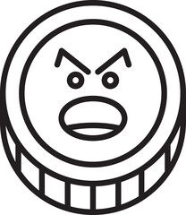Angry Coin Emoji
