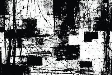  Distressed uneven texture. Grunge background. Abstract vector illustration. Overlay to create interesting effect and depth. Black isolated on white background. EPS10. Black and white grunge Texture. 