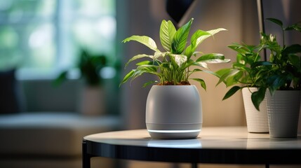 Intelligent smart plant pot. multifunctional smart pot sporting a creative and modern design