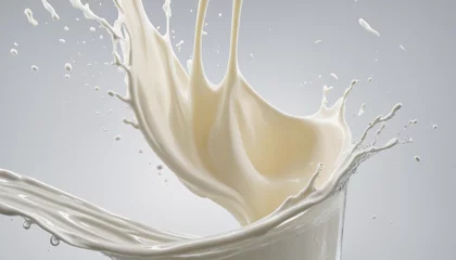 Foto auf Acrylglas Splash of milk or cream, cut out © SR07XC3