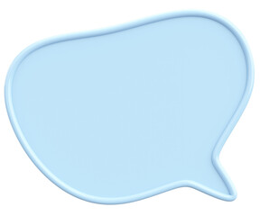 Speech Bubble. Text Box. 3D Illustration.
