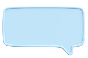 Speech Bubble. Text Box. 3D Illustration.
