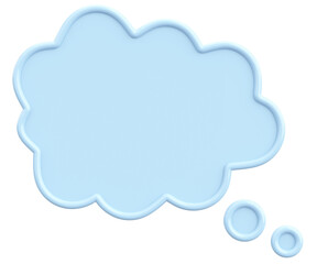 Speech Bubble. Text Box. 3D Illustration.