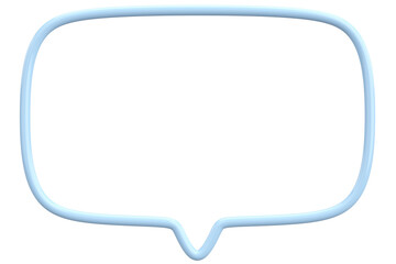 Speech Bubble. Text Box. 3D Illustration.