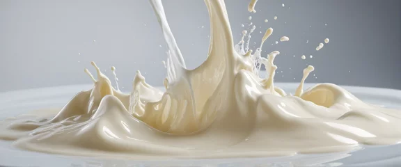 Zelfklevend Fotobehang Splash of milk or cream, cut out © SR07XC3