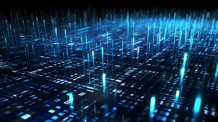 Digital binary code matrix background