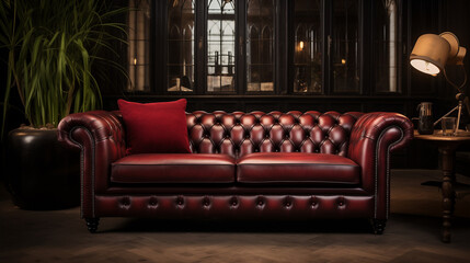 Fototapeta premium leather sofa and armchair