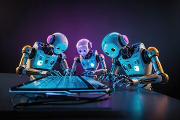 Artificial Intelligence futuristic robots Intelligence Working to Save Civilization

