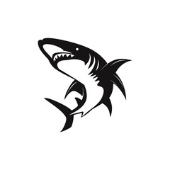 Obraz premium shark vector silhouette