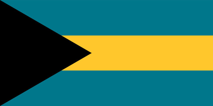 Bahamas flag in official colors and proportion correctly vector