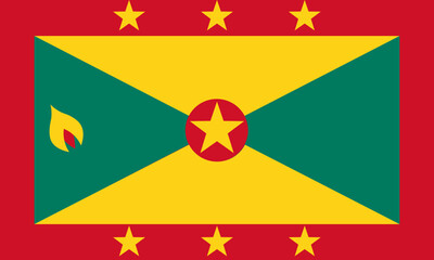 Vincent and the Grenadines flag in official colors and proportion correctly vector eps