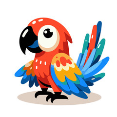 Macaw bird logo isolated vector