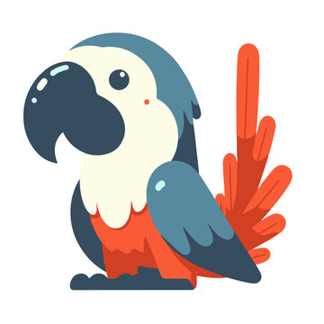 Macaw bird logo isolated vector