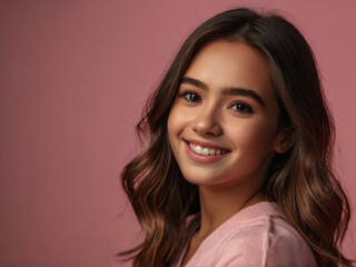 Naklejka premium A beautiful girl smiling.