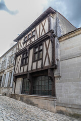 Façade à colombages à Cognac, Charente-Maritime