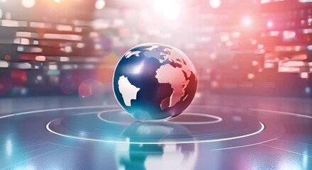 Digital world breaking news studio Background for news report and breaking news on world live report