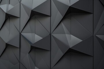 Top-View Pattern of Polished Black Pyramids on Semi-Gloss Wall