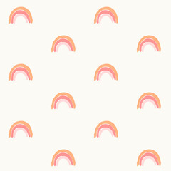 Seamless pattern, pastel rainbows, children's pattern, gentle pattern for fabric