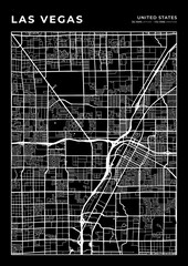 Las Vegas City Map, Cartography Map, Street Layout Map