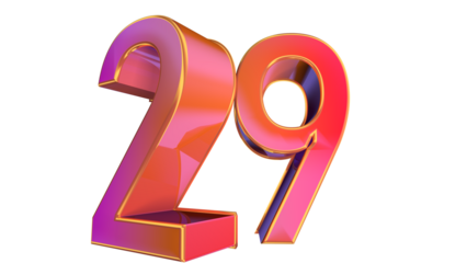 Creative 3d number 29