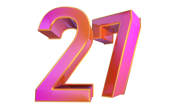 Creative 3d number 27