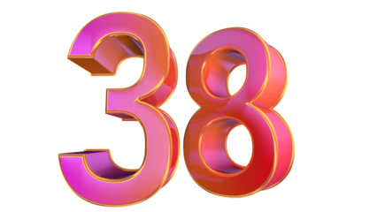 Creative 3d number 38