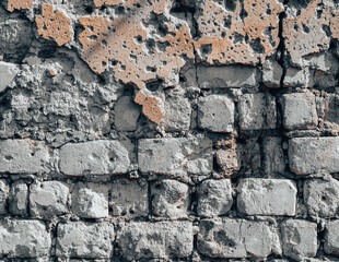 pattern explosion-damaged wall of the house in Ukraine
