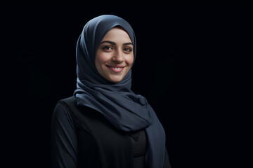 A Young Smiling Woman Wearing a Hijab made with Generative Ai