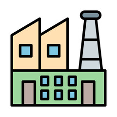 Factory Line Filled Icon