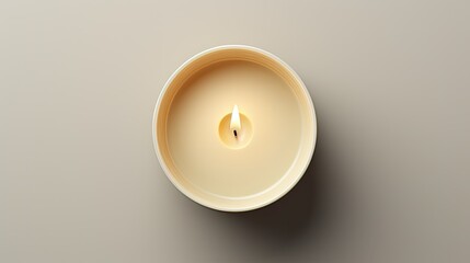wax candle top view - obrazy, fototapety, plakaty