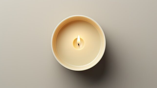 wax candle top view