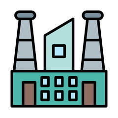 Power Plant Line Filled Icon