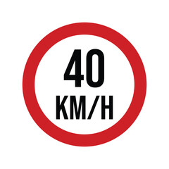 Speed limit 40 kmh