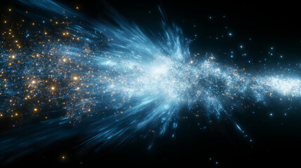 Fototapeta na wymiar Stardust Acceleration in Space