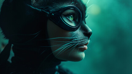Obraz premium A fantasy very beautiful creature female cat.