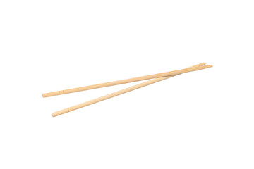 Sushi chopsticks isolated on a white background.