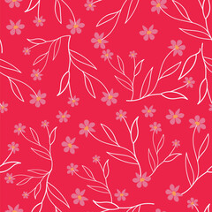 Fototapeta na wymiar textile design with abstract flower pattern image