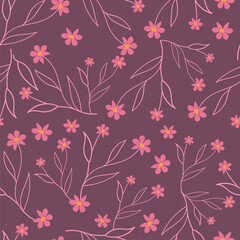 textile design with abstract flower pattern image