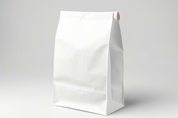 Paper bag of fast food photo. Shop pack fries. Generate Ai