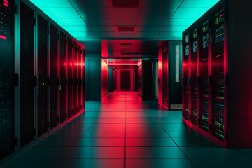 server room in a data center