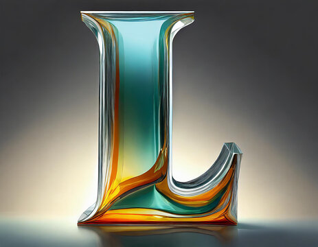 Lettera L con effetto Cristallo