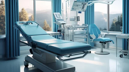 Fotobehang Hospital empty operation room with surgery bed and surgery Generative AI © Dzikir