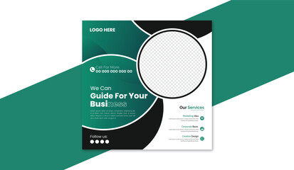 Creative Business social media post. Online webinar social media post template And Digital marketing banner template