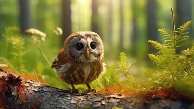 owl baby bird Generative AI