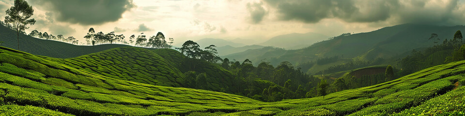 Beautiful Picturesque tea plantation 